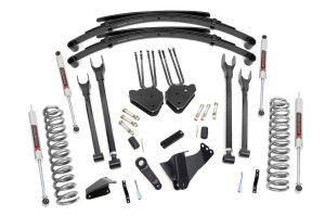 Ford F-350 Super Duty Suspension Lift Kit - Rough Country - 6 Inch Lift | 4 Link | M1 | Leaf Springs - '05-'07 Ford F-350 Super Duty Suspension Lift Kit - Rough Country - 6 Inch Lift | 4 Link | M1 | Leaf Springs - '05-'07